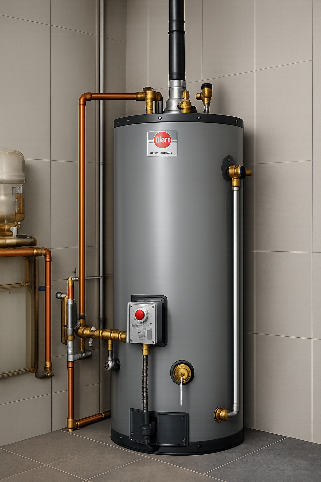 Storage tank water heater installation
