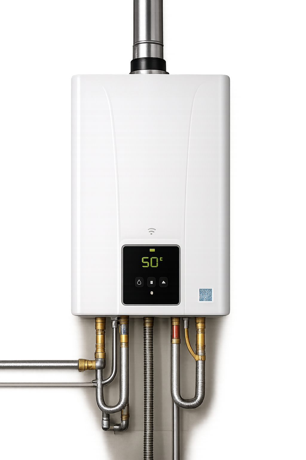 Wall-mounted tankless water heater