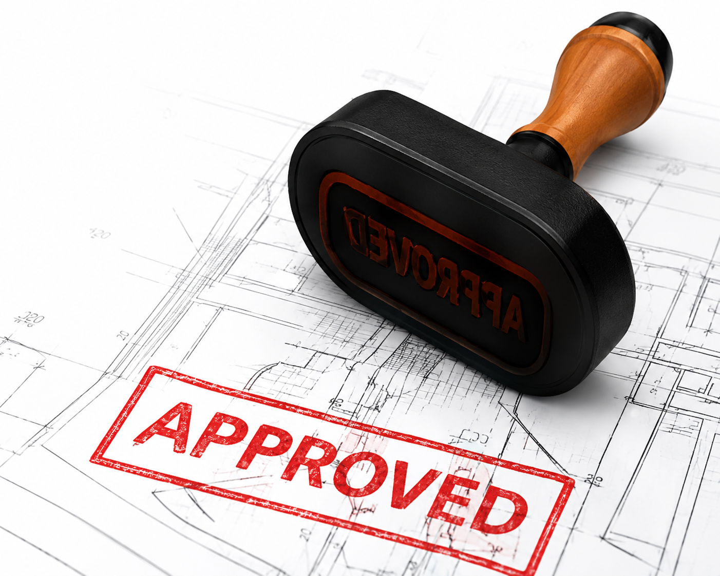 Professional Engineer stamp on engineering drawings